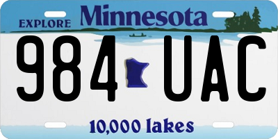 MN license plate 984UAC