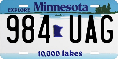 MN license plate 984UAG