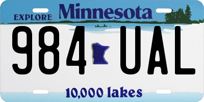 MN license plate 984UAL