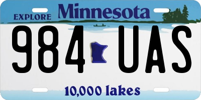 MN license plate 984UAS