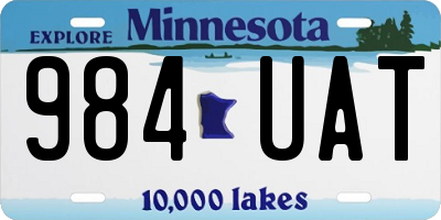 MN license plate 984UAT