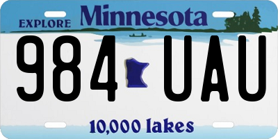 MN license plate 984UAU