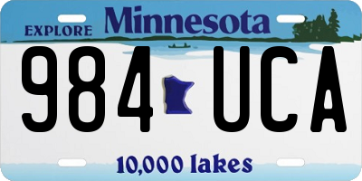 MN license plate 984UCA