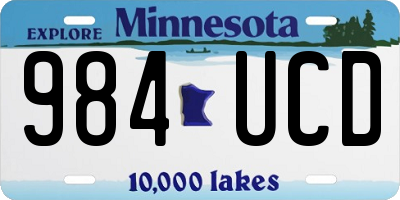 MN license plate 984UCD