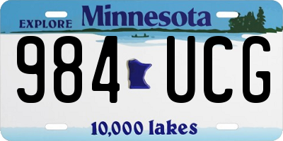 MN license plate 984UCG