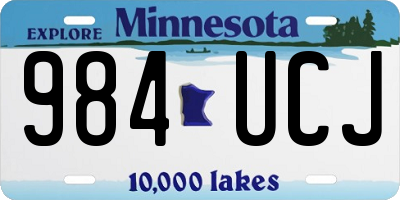 MN license plate 984UCJ