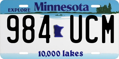 MN license plate 984UCM