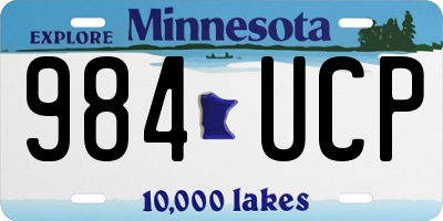 MN license plate 984UCP