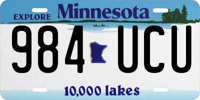 MN license plate 984UCU