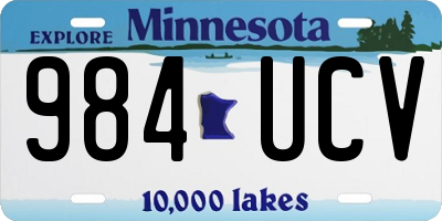 MN license plate 984UCV