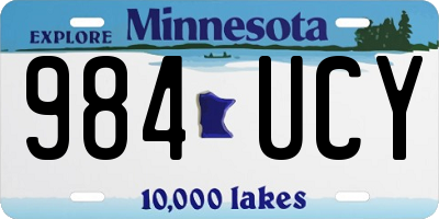 MN license plate 984UCY
