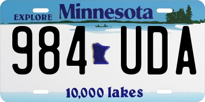 MN license plate 984UDA