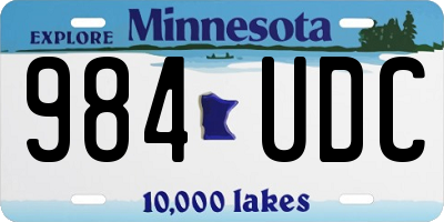 MN license plate 984UDC