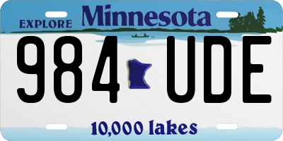 MN license plate 984UDE