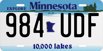 MN license plate 984UDF