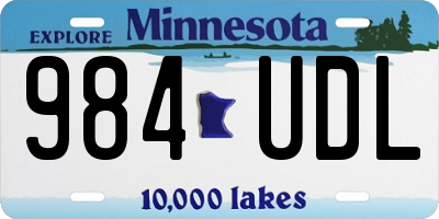 MN license plate 984UDL