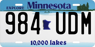 MN license plate 984UDM