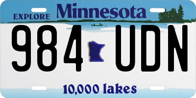 MN license plate 984UDN