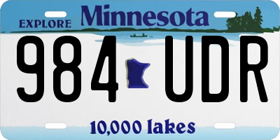 MN license plate 984UDR