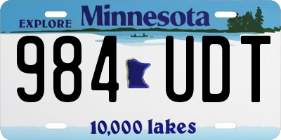 MN license plate 984UDT