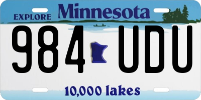 MN license plate 984UDU