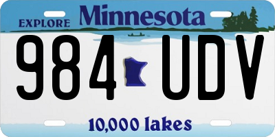 MN license plate 984UDV