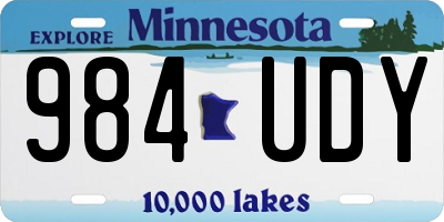 MN license plate 984UDY