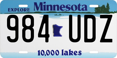 MN license plate 984UDZ