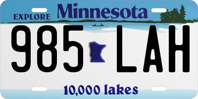 MN license plate 985LAH