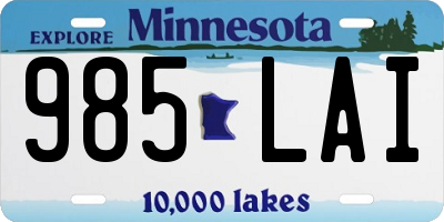 MN license plate 985LAI