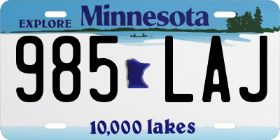 MN license plate 985LAJ