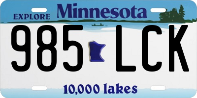 MN license plate 985LCK