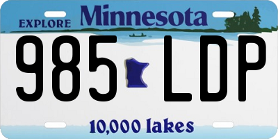 MN license plate 985LDP