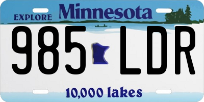 MN license plate 985LDR