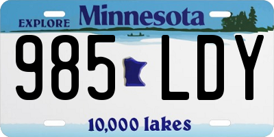 MN license plate 985LDY