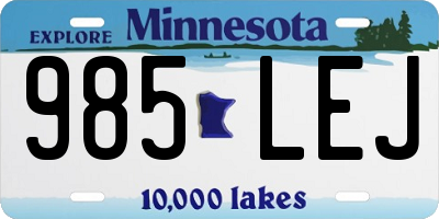 MN license plate 985LEJ