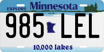 MN license plate 985LEL