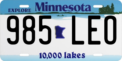 MN license plate 985LEO