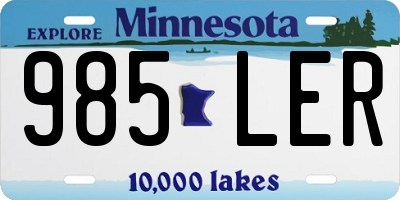 MN license plate 985LER
