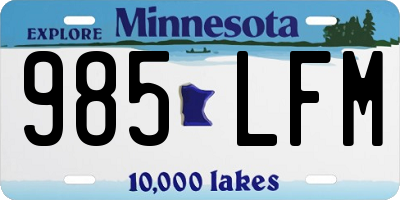 MN license plate 985LFM