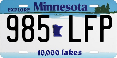 MN license plate 985LFP