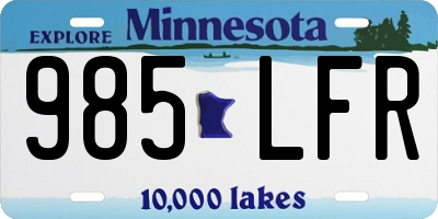MN license plate 985LFR