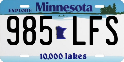 MN license plate 985LFS