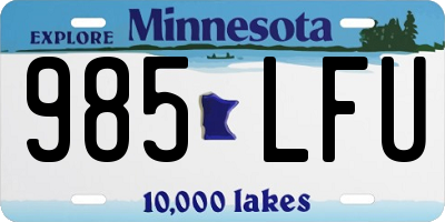 MN license plate 985LFU