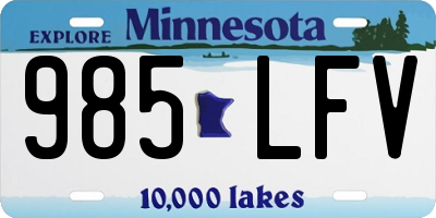 MN license plate 985LFV