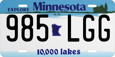MN license plate 985LGG
