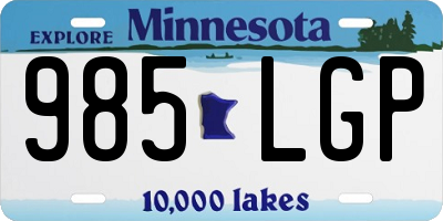 MN license plate 985LGP