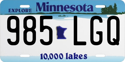 MN license plate 985LGQ