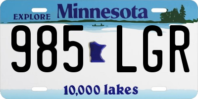 MN license plate 985LGR