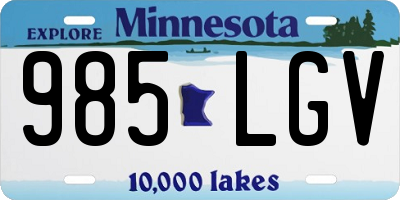 MN license plate 985LGV